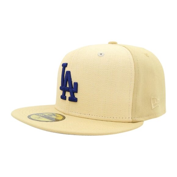 New Era Los Angeles Dodgers Two Tone Canvas 59FIFTY Hat Cap 60 Year Patch - Picture 3 of 6